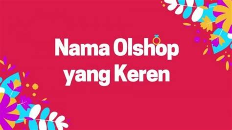 nama olshop yang keren.